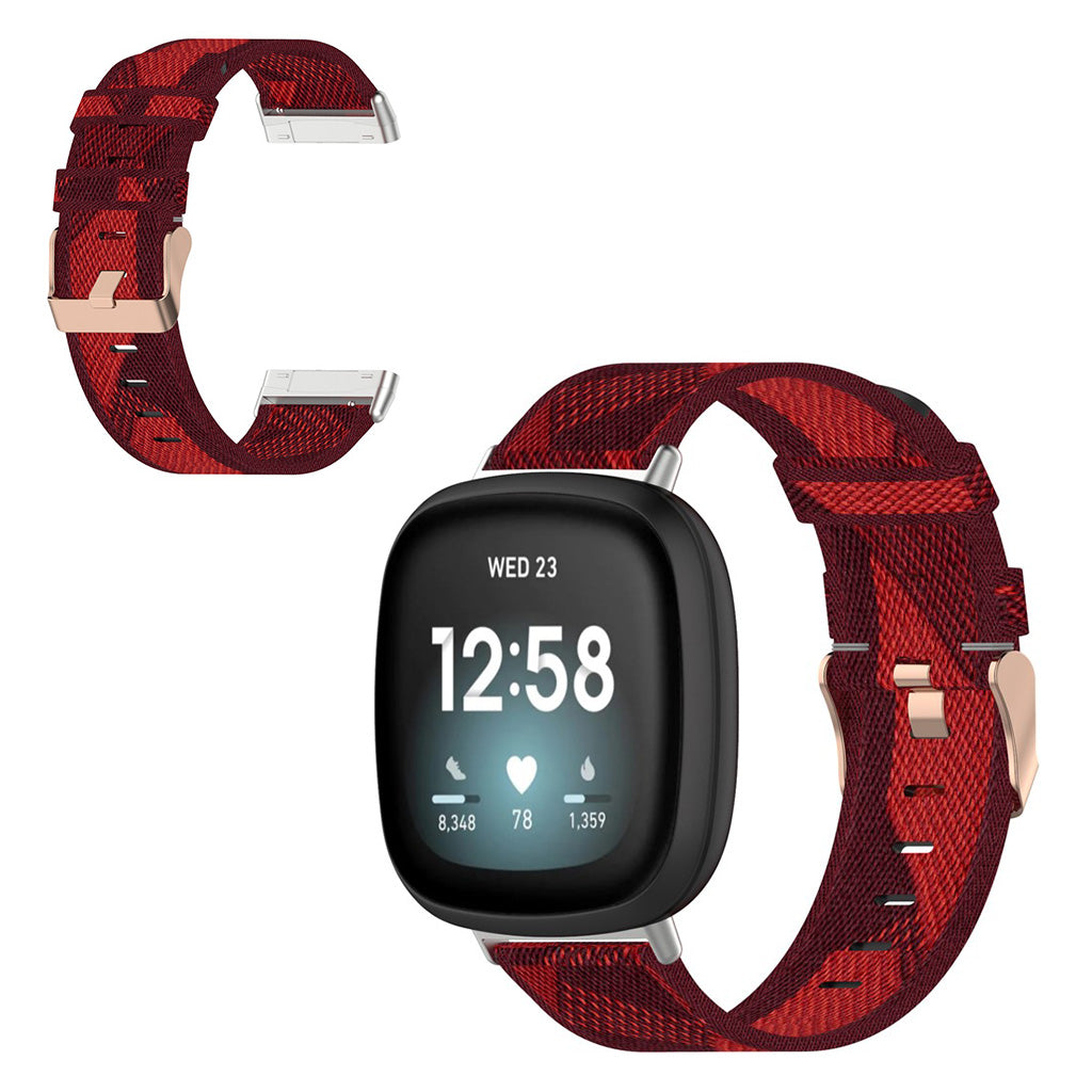 Cool Nylon Universal Rem passer til Fitbit Versa 3 / Fitbit Sense 1 Online salg