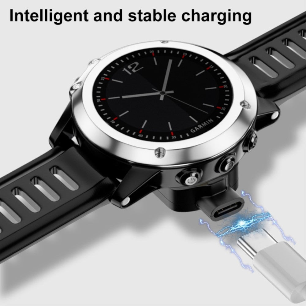 Silikone Type-C Oplader Oplader passer til Garmin MARQ (Gen 2) på udsalg