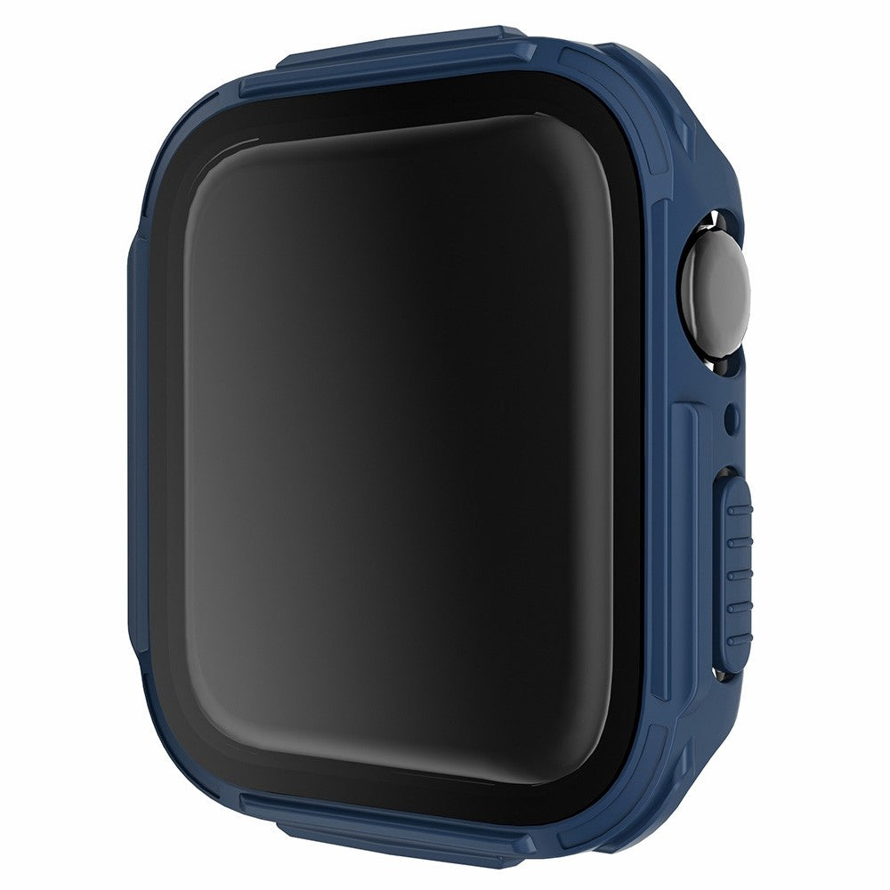 Super Godt Cover med Skærmbeskytter i Plastik og Hærdet Glas passer til Apple Watch Series 7 45mm