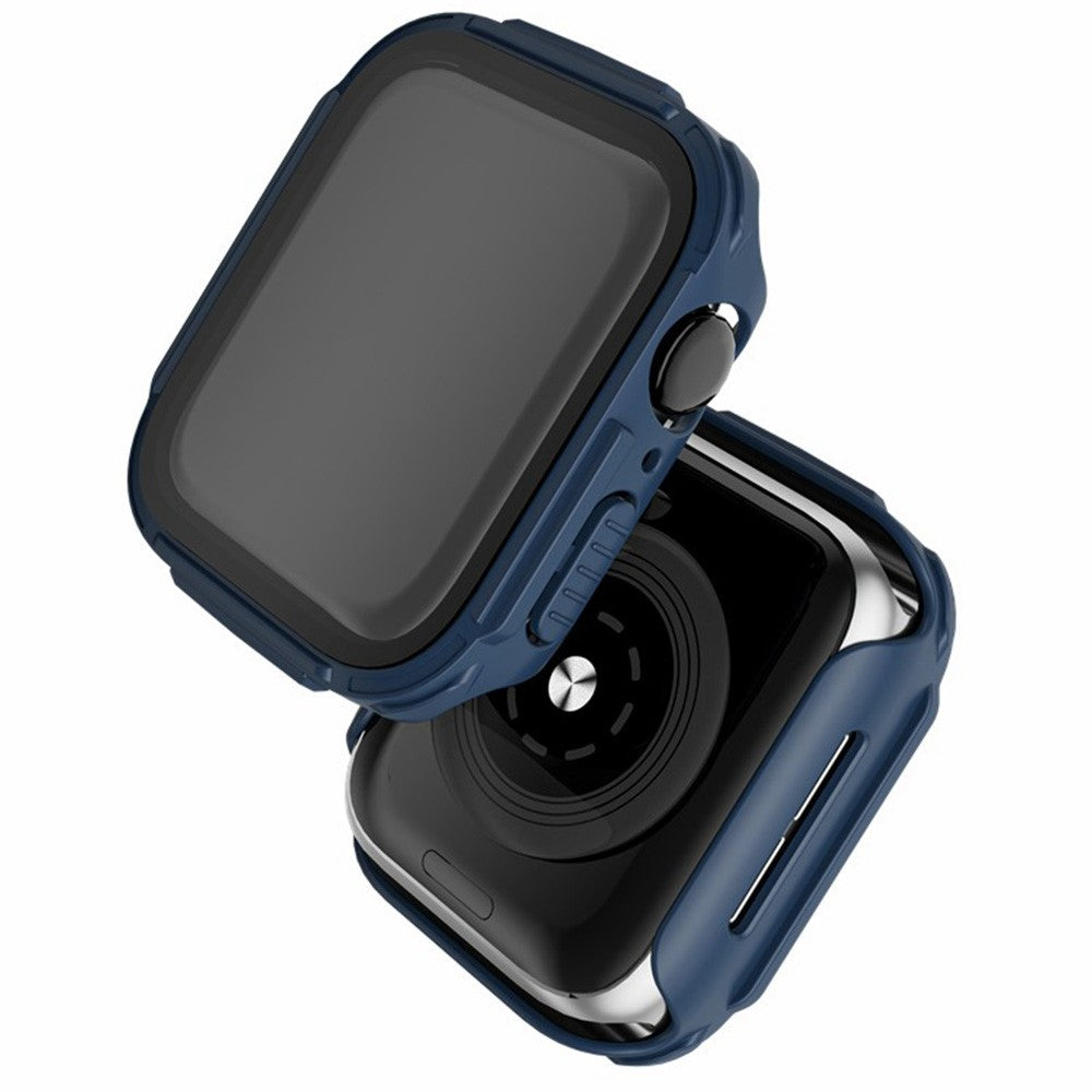 Super Godt Cover med Skærmbeskytter i Plastik og Hærdet Glas passer til Apple Watch Series 7 45mm