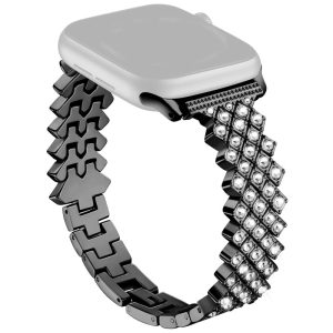 Super Holdbart Metal Og Rhinsten Universal Rem passer til Apple Smartwatch