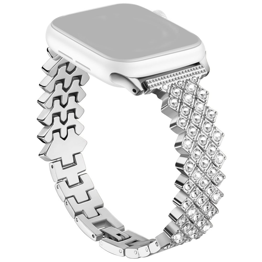Super Holdbart Metal Og Rhinsten Universal Rem passer til Apple Smartwatch