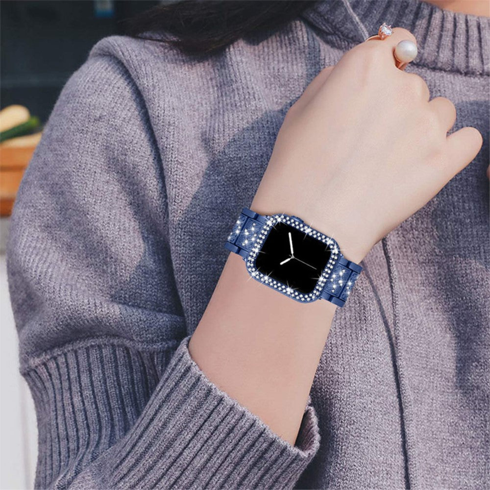Metal Rem med Cover passer til Apple Watch Series 7 45mm