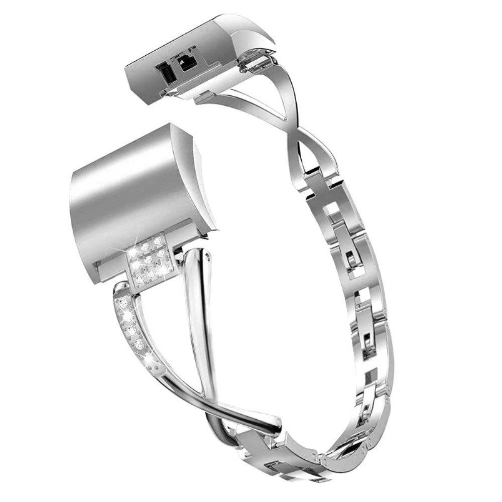 Skøn Metal Og Rhinsten Rem passer til Fitbit Charge 5