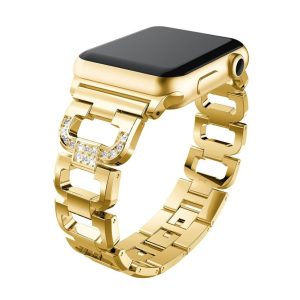 Superflot Metal Og Rhinsten Rem passer til Apple Watch Series 1-3 38mm Online Hot Salg