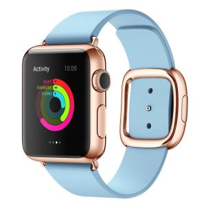 Vildt Hårdfør Ægte Læder Rem passer til Apple Watch Series 4 44mm Online nu