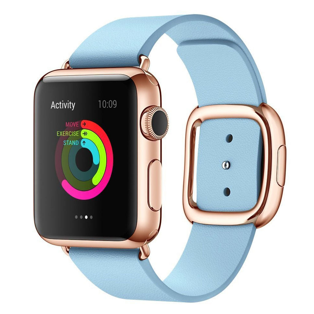 Vildt Hårdfør Ægte Læder Rem passer til Apple Watch Series 4 44mm Online nu