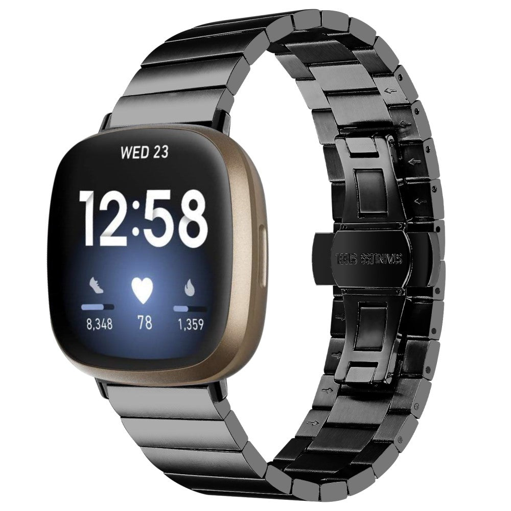 Cool Metal Universal Rem passer til Fitbit Sense 2 / Fitbit Versa 4
