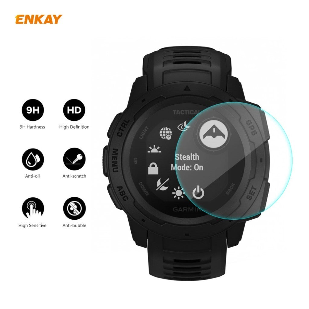 Hærdet Glas Universal Skærmbeskytter passer til Garmin Instinct Tactical / Garmin Instinct Tide
