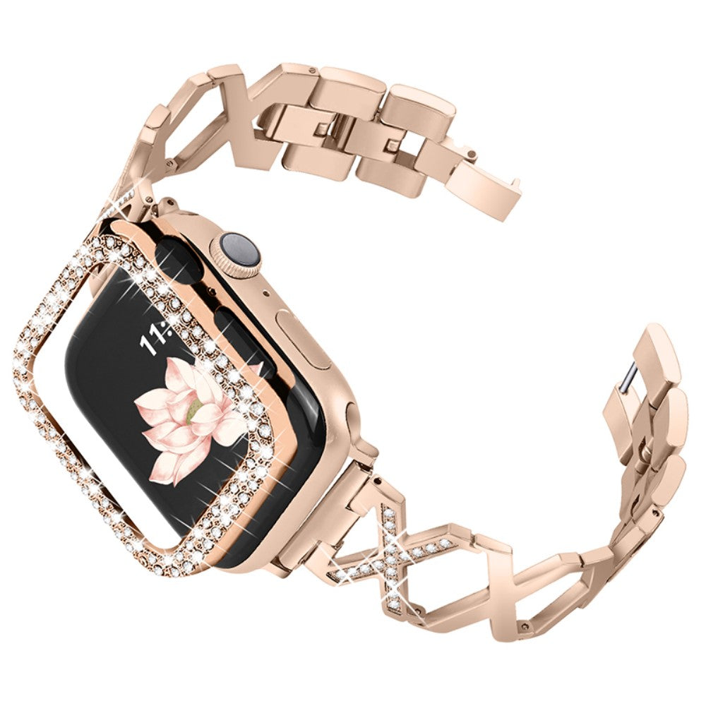 Metal Cover med Rem passer til Apple Watch Series 7 45mm