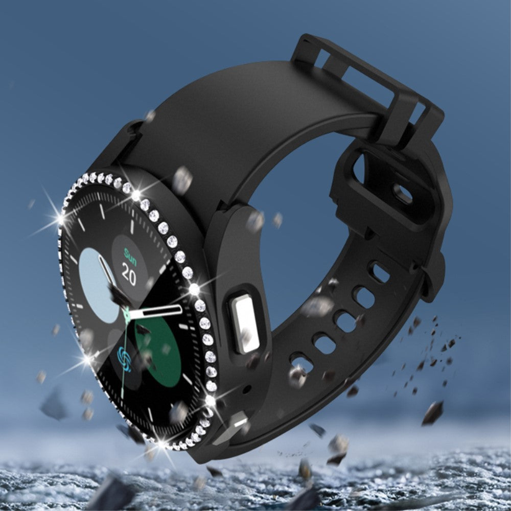 Vildt Flot Cover med Skærmbeskytter i Plastik og Rhinsten passer til Samsung Galaxy Watch 5 (44mm)