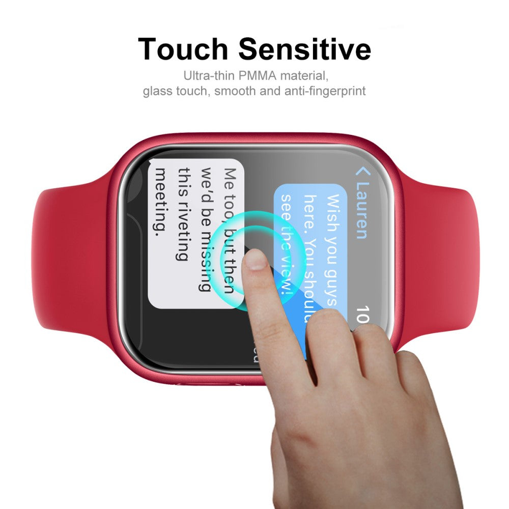 Meget Fed Cover med Skærmbeskytter i Hærdet Glas passer til Apple Watch Series 7 41mm