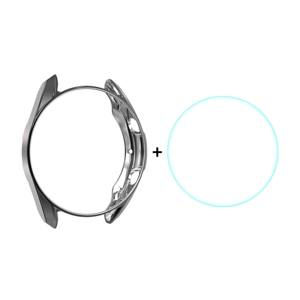 Meget Fint Cover med Skærmbeskytter i Plastik og Hærdet Glas passer til Samsung Galaxy Watch 3 (45mm)