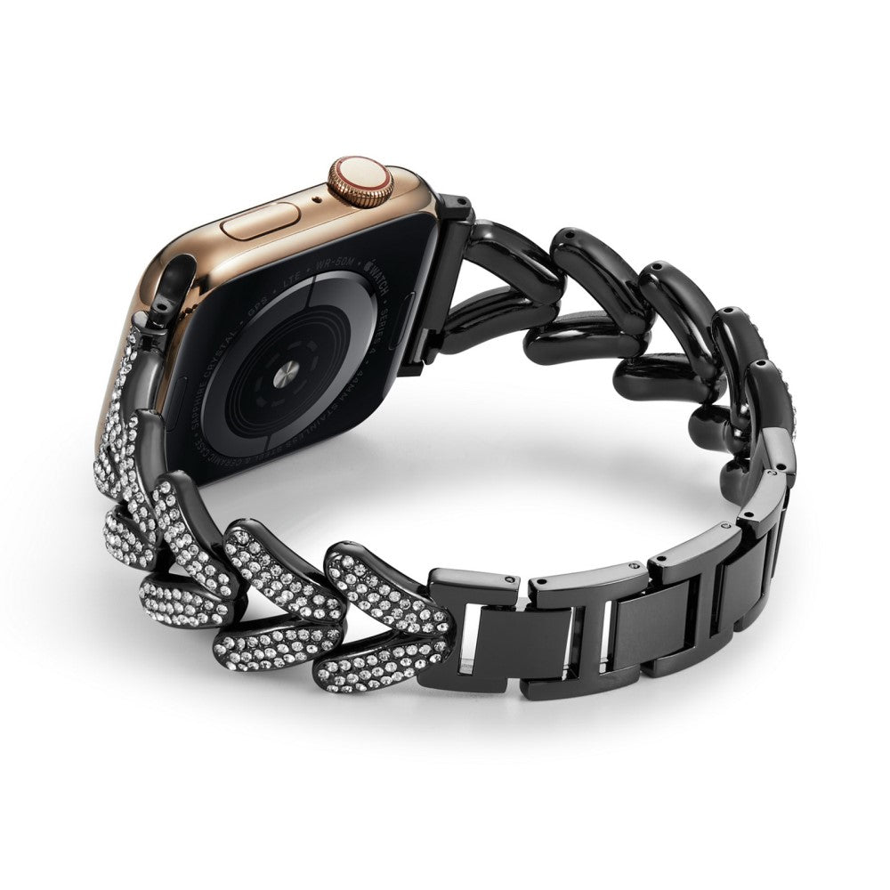 Vildt Fed Metal Og Rhinsten Universal Rem passer til Apple Smartwatch Udsalg