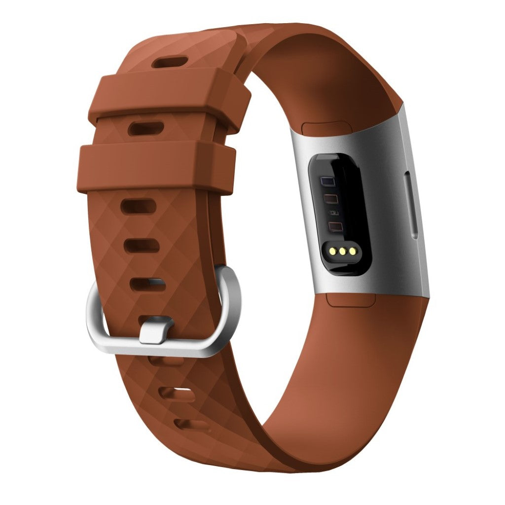 Vildt Hårdfør Silikone Rem passer til Fitbit Charge 3
