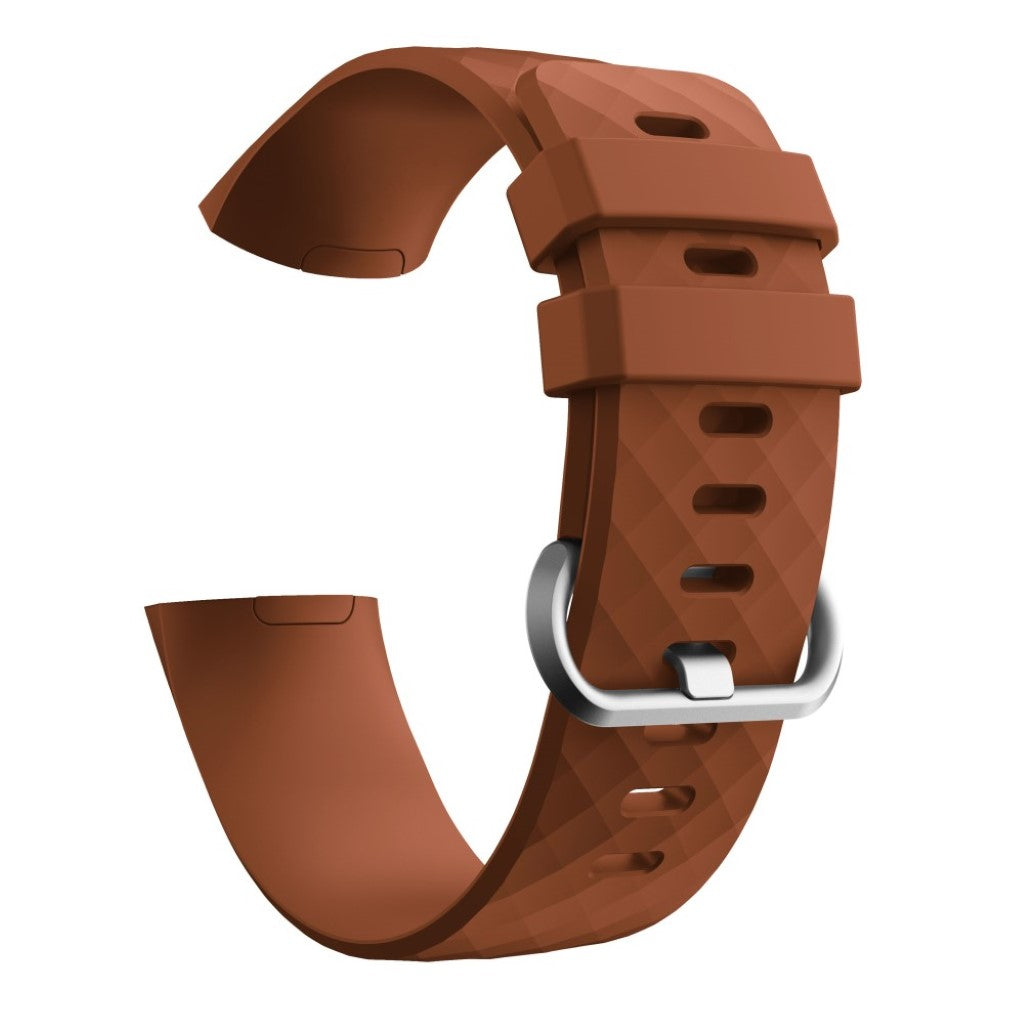 Vildt Hårdfør Silikone Rem passer til Fitbit Charge 3