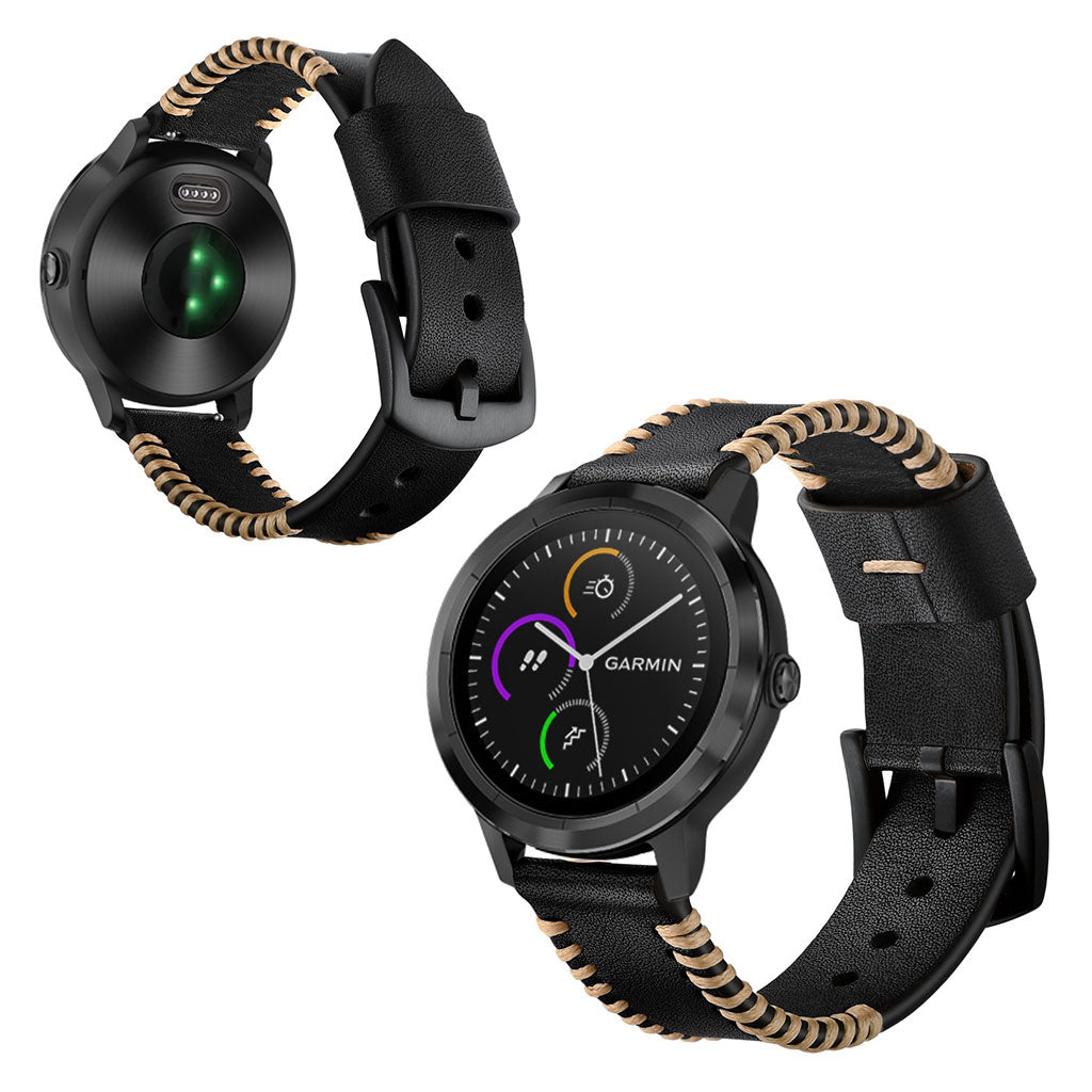 Ægte Læder Universal Rem passer til Garmin Vivoactive 3 / Garmin Vivomove HR