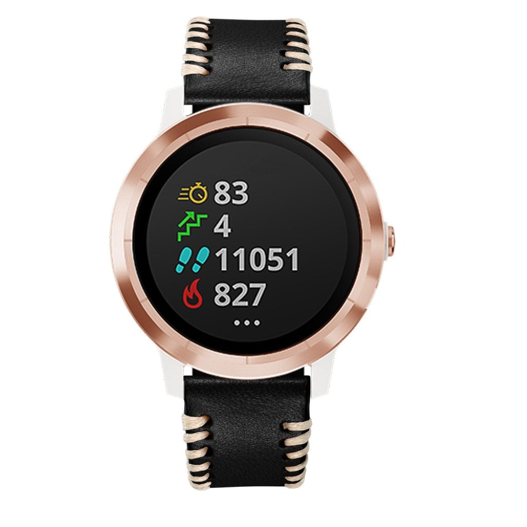 Ægte Læder Universal Rem passer til Garmin Vivoactive 3 / Garmin Vivomove HR