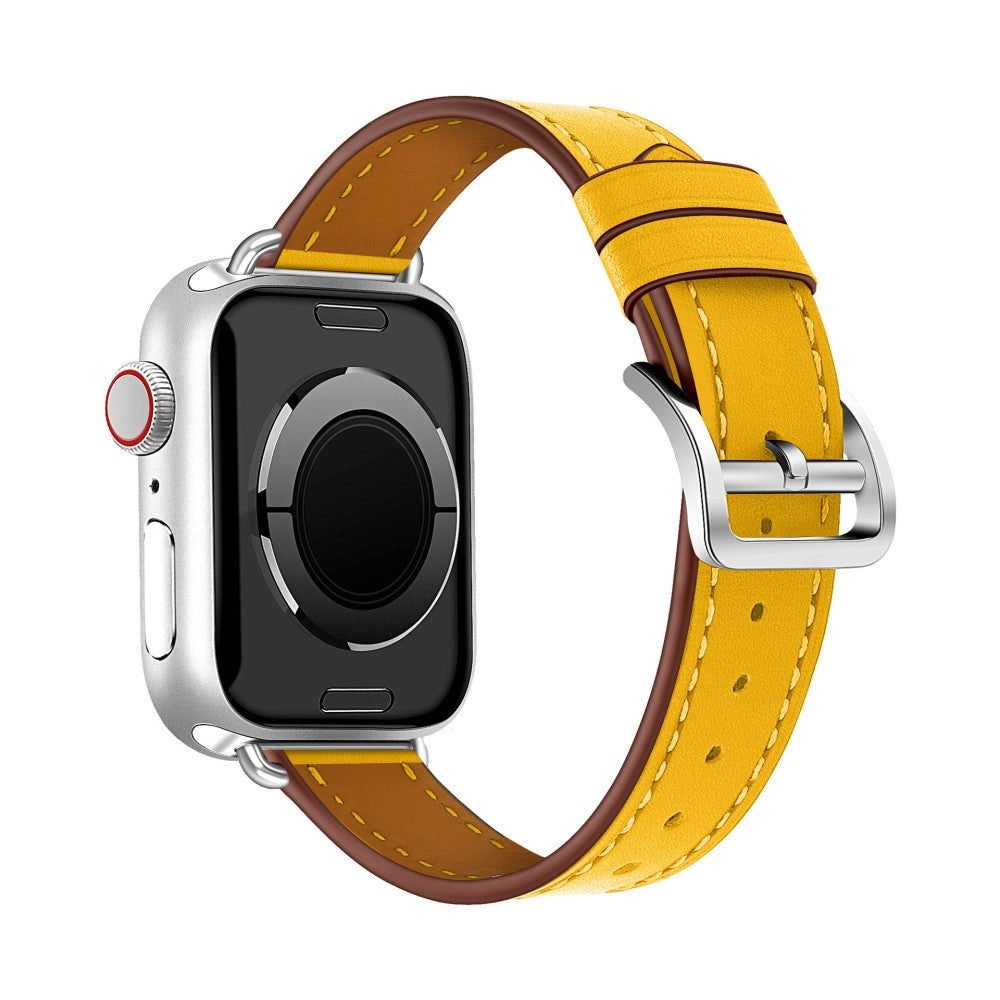 Rigtigt Slidstærk Ægte Læder Rem passer til Apple Watch Series 7 41mm