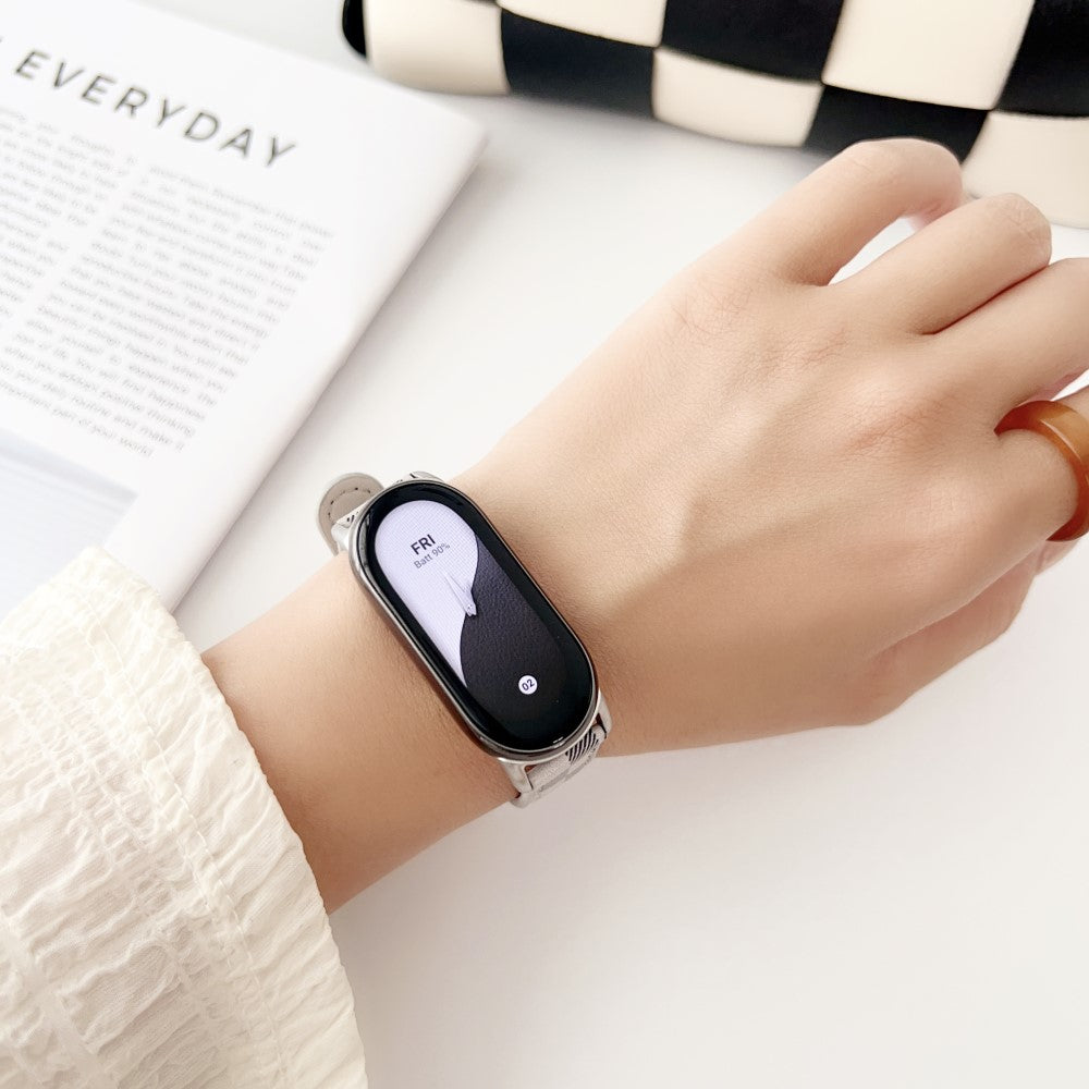 Solid Ægte Læder Rem passer til Xiaomi Smart Band 8