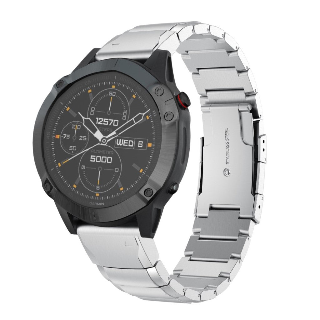 Rigtigt Holdbart Metal Rem passer til Garmin Fenix 6X Mode