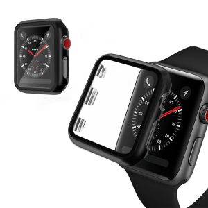 Fint Cover med Skærmbeskytter i Hærdet Glas passer til Apple Watch Series 1-3 42mm