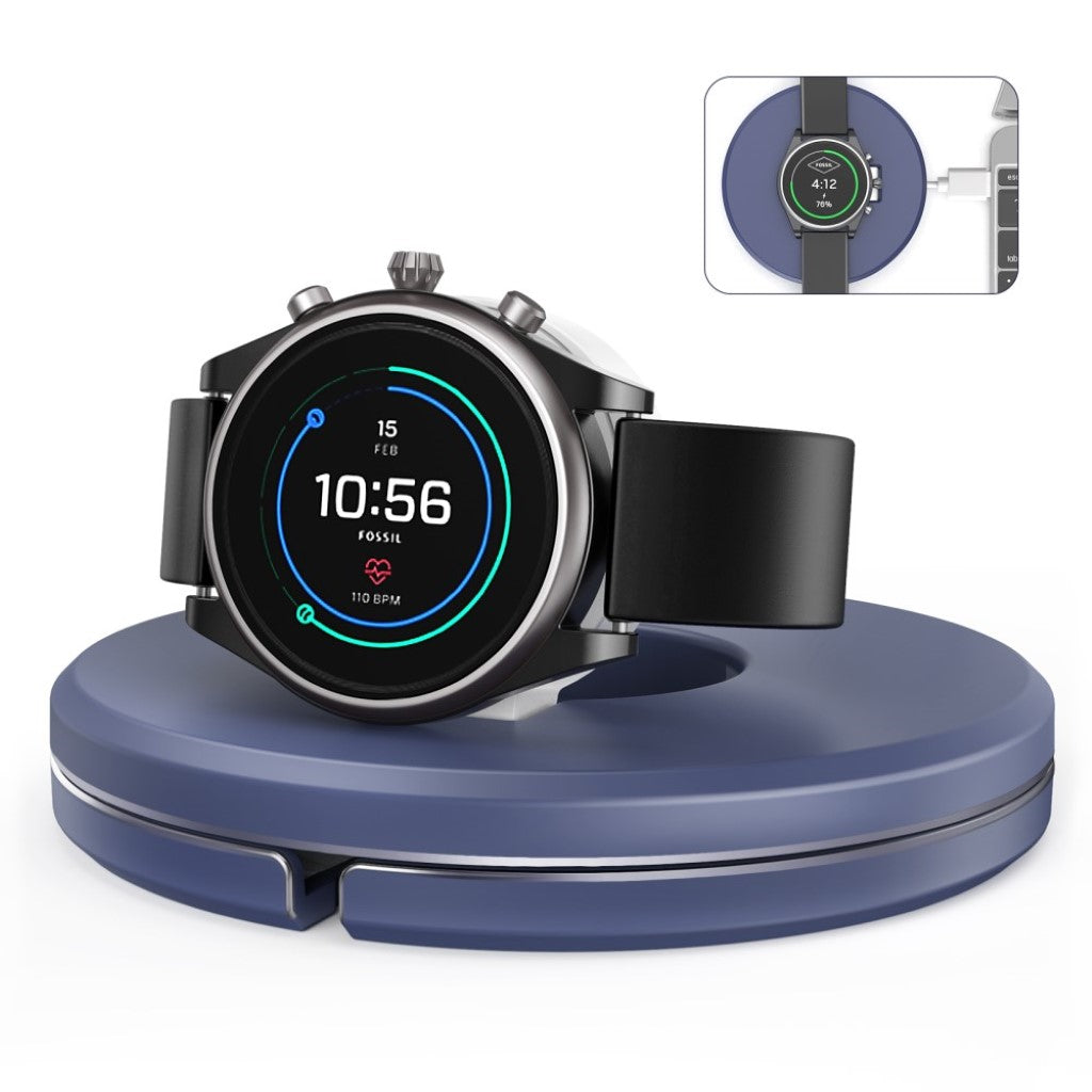 Plastik Trådløs USB Ladestation passer til Fossil Gen 5 / Fossil Gen 4 (40mm)