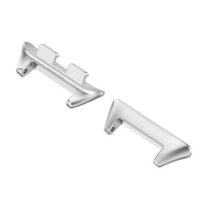 1 Pair Honor Band 9 Wrist Strap Stainless Steel Connector Watch Band Adapter - Silver