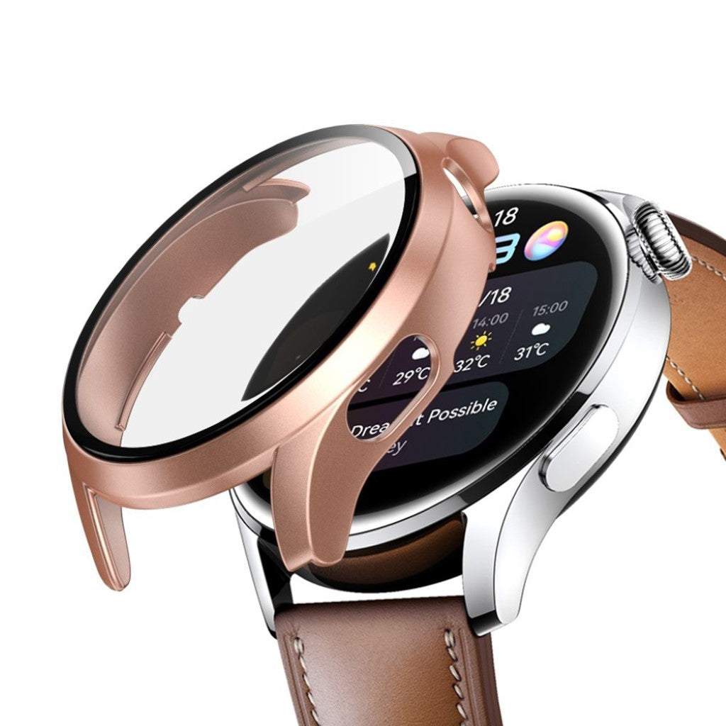 Rigtigt Godt Cover med Skærmbeskytter i Plastik og Hærdet Glas passer til Huawei Watch 3 Pro