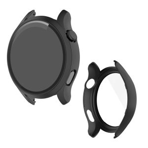 Rigtigt Godt Cover med Skærmbeskytter i Silikone og Hærdet Glas passer til Huawei Watch 3 Online
