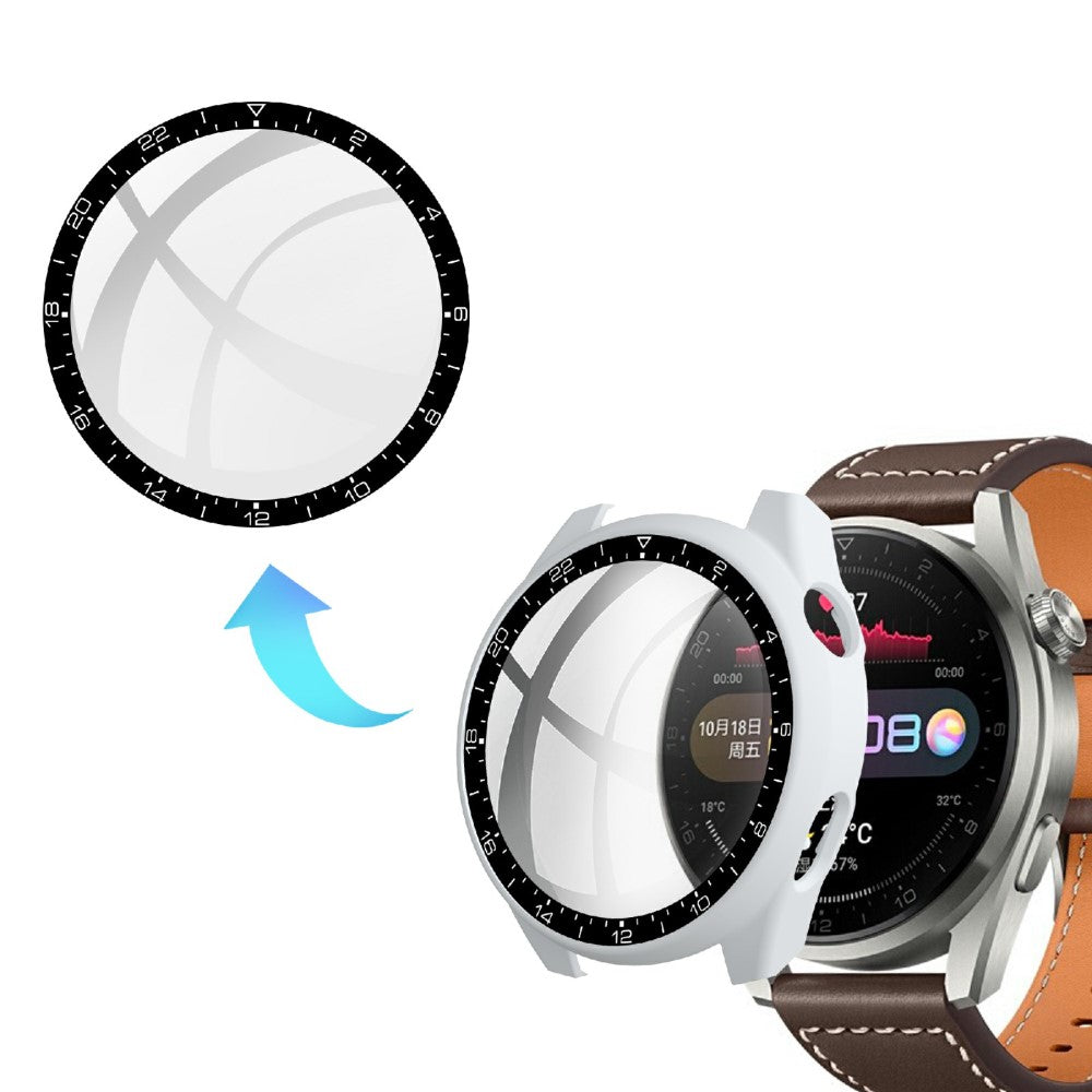 Mega Flot Cover med Skærmbeskytter i Plastik og Hærdet Glas passer til Huawei Watch 3 Pro