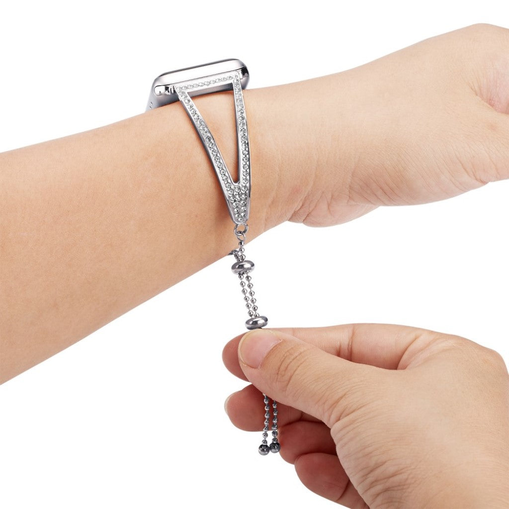 Slidstærk Metal Rem passer til Apple Watch Series 4 44mm Rabat