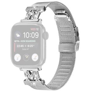 Tidsløst Metal Og Rhinsten Universal Rem passer til Apple Smartwatch