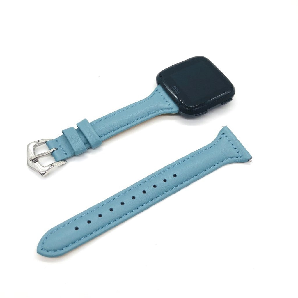 Vildt Holdbart Ægte Læder Rem passer til Fitbit Versa 1