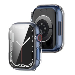 Alle Tiders Cover med Skærmbeskytter i Plastik og Hærdet Glas passer til Apple Watch Series 7 41mm