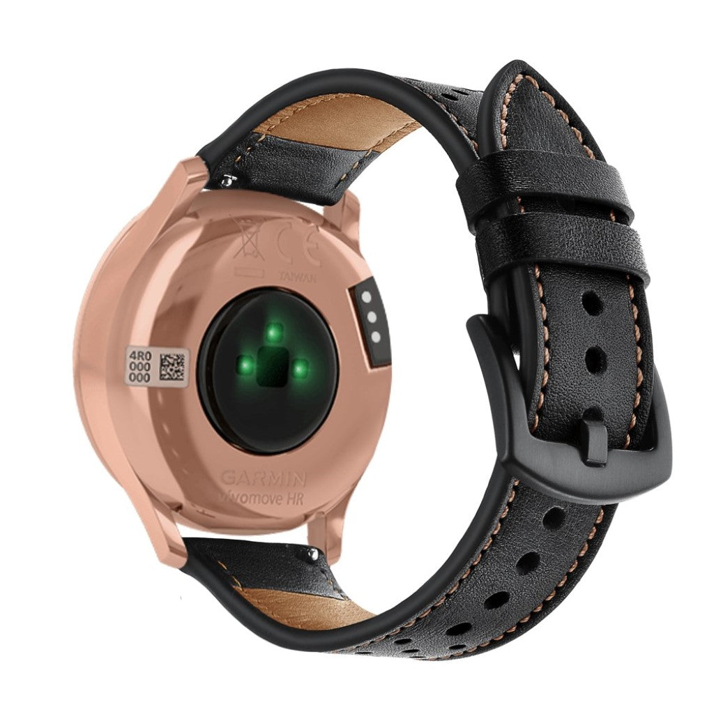 Ægte Læder Universal Rem passer til Garmin Vivoactive 3 / Garmin Vivomove HR