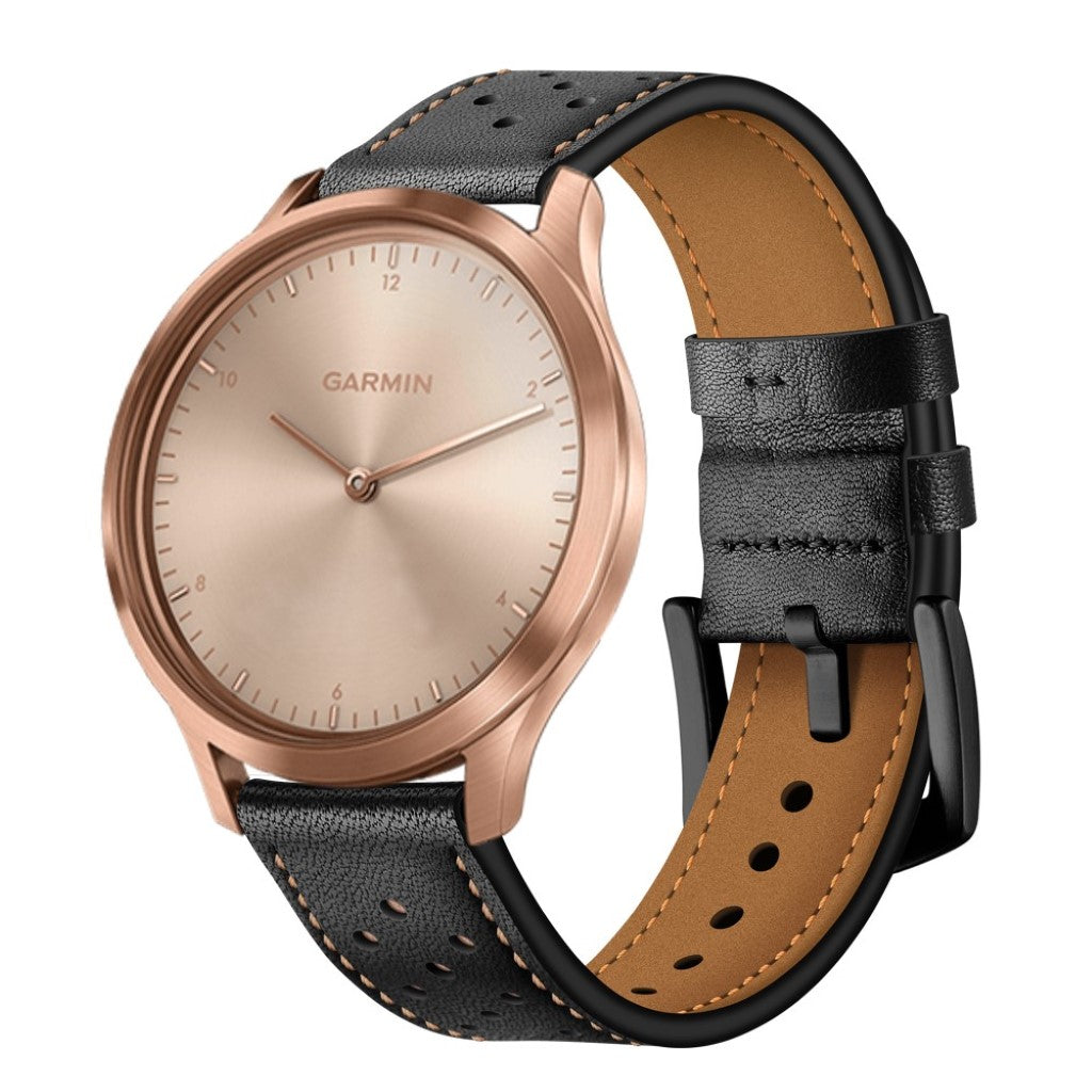 Ægte Læder Universal Rem passer til Garmin Vivoactive 3 / Garmin Vivomove HR