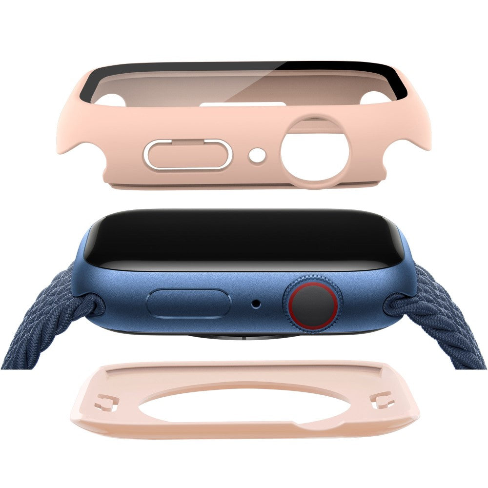 Elegant Plastik og Glas Bumper passer til Apple Watch Series 7 41mm