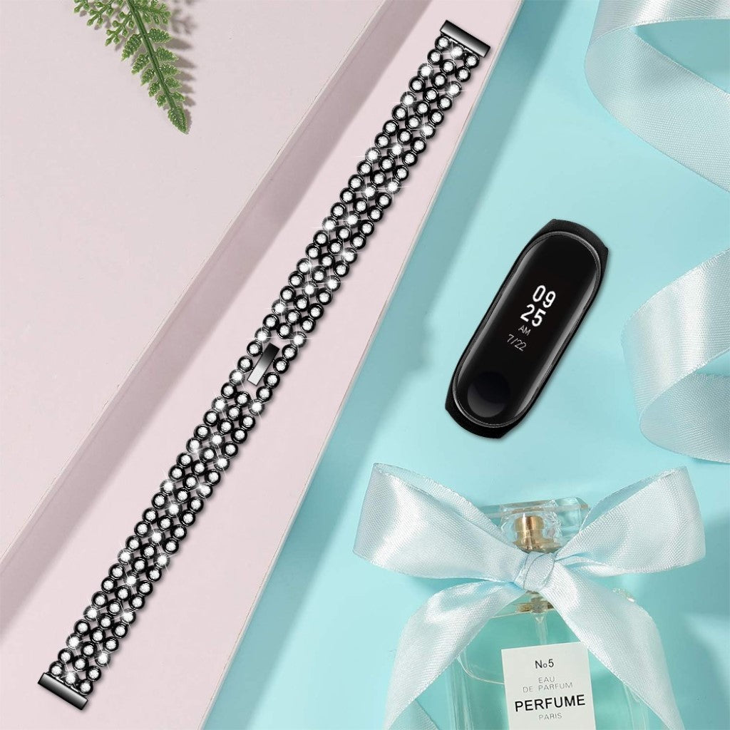 Rigtigt Skøn Metal Og Rhinsten Rem passer til Xiaomi Mi Band 5