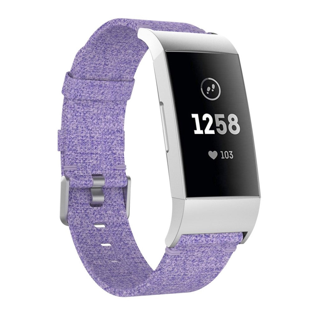 Vildt Sejt Nylon Rem passer til Fitbit Charge 3