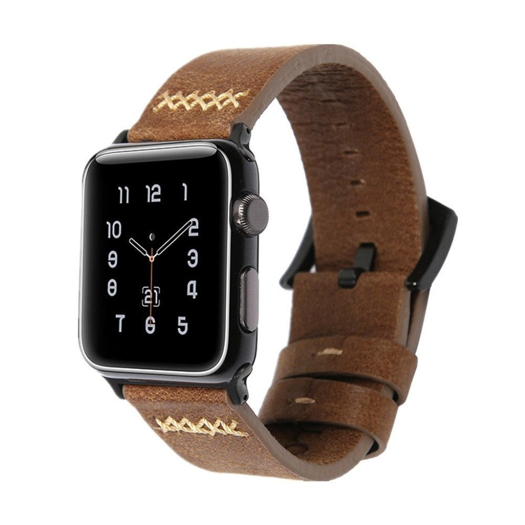 Ægte Læder Universal Rem passer til Apple Watch Series 5 44mm / Apple Watch 44mm