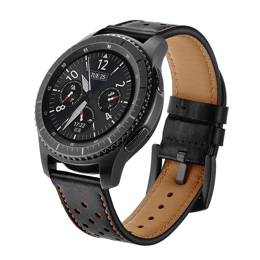 Ægte Læder Universal Rem passer til Samsung Gear S3 / Samsung Gear S3 Frontier Mode