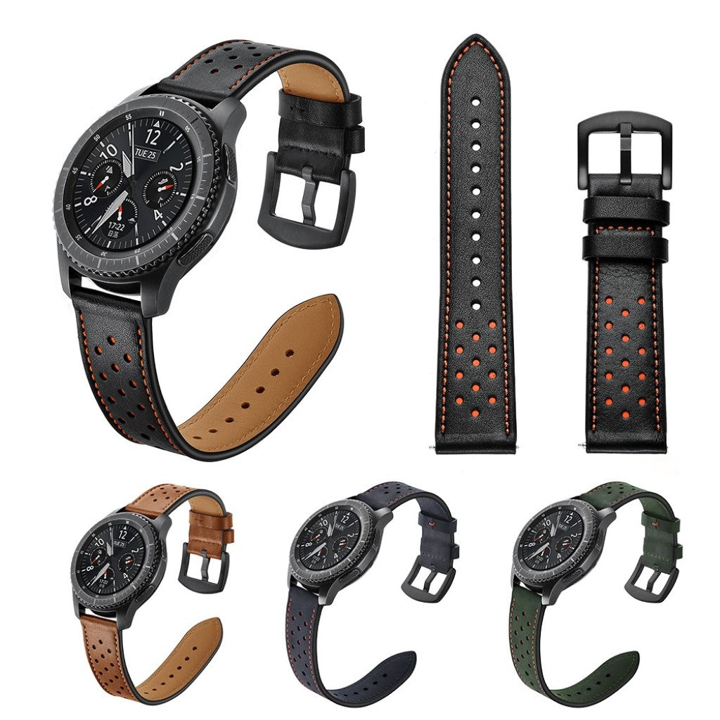 Ægte Læder Universal Rem passer til Samsung Gear S3 / Samsung Gear S3 Frontier Mode