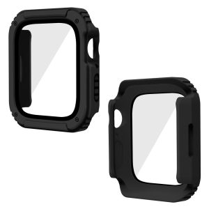 Super Fint Universal Cover med Skærmbeskytter i Plastik og Hærdet Glas passer til Apple Smartwatch Udsalg