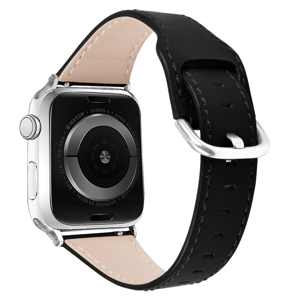 Vildt Hårdfør Ægte Læder Rem passer til Apple Watch Series 1-3 42mm