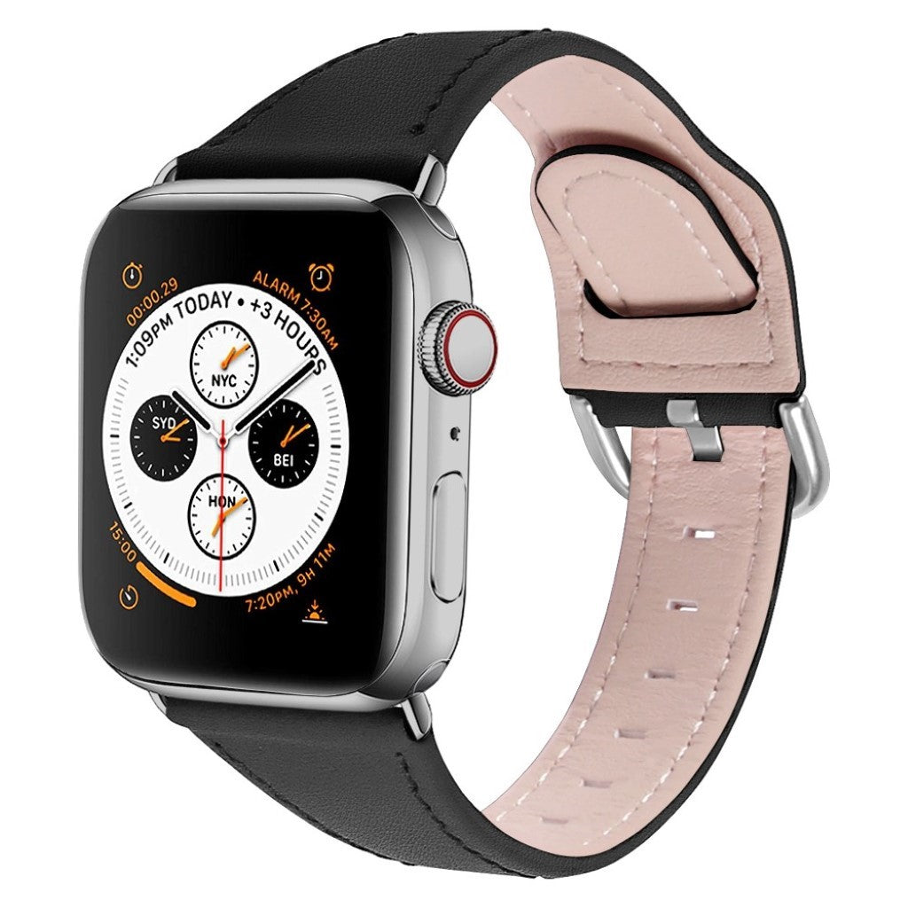 Vildt Hårdfør Ægte Læder Rem passer til Apple Watch Series 1-3 42mm