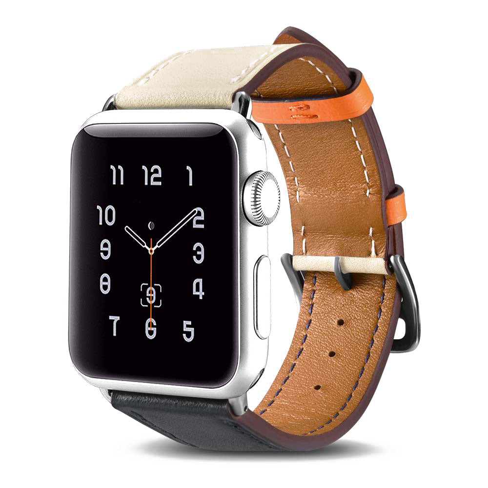 Ægte Læder Universal Rem passer til Apple Watch Series 5 44mm / Apple Watch 44mm Hot på udsalg