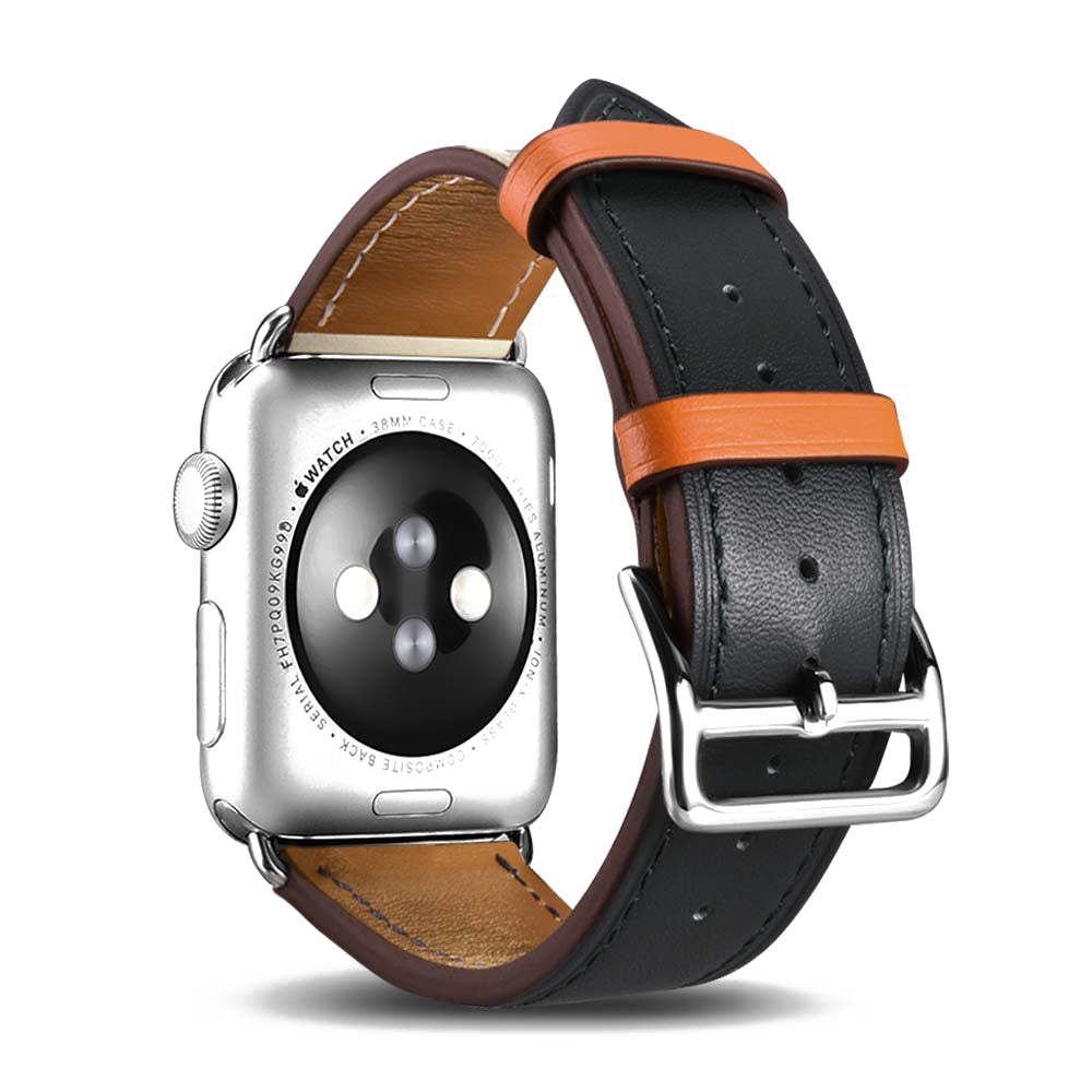 Ægte Læder Universal Rem passer til Apple Watch Series 5 44mm / Apple Watch 44mm Hot på udsalg