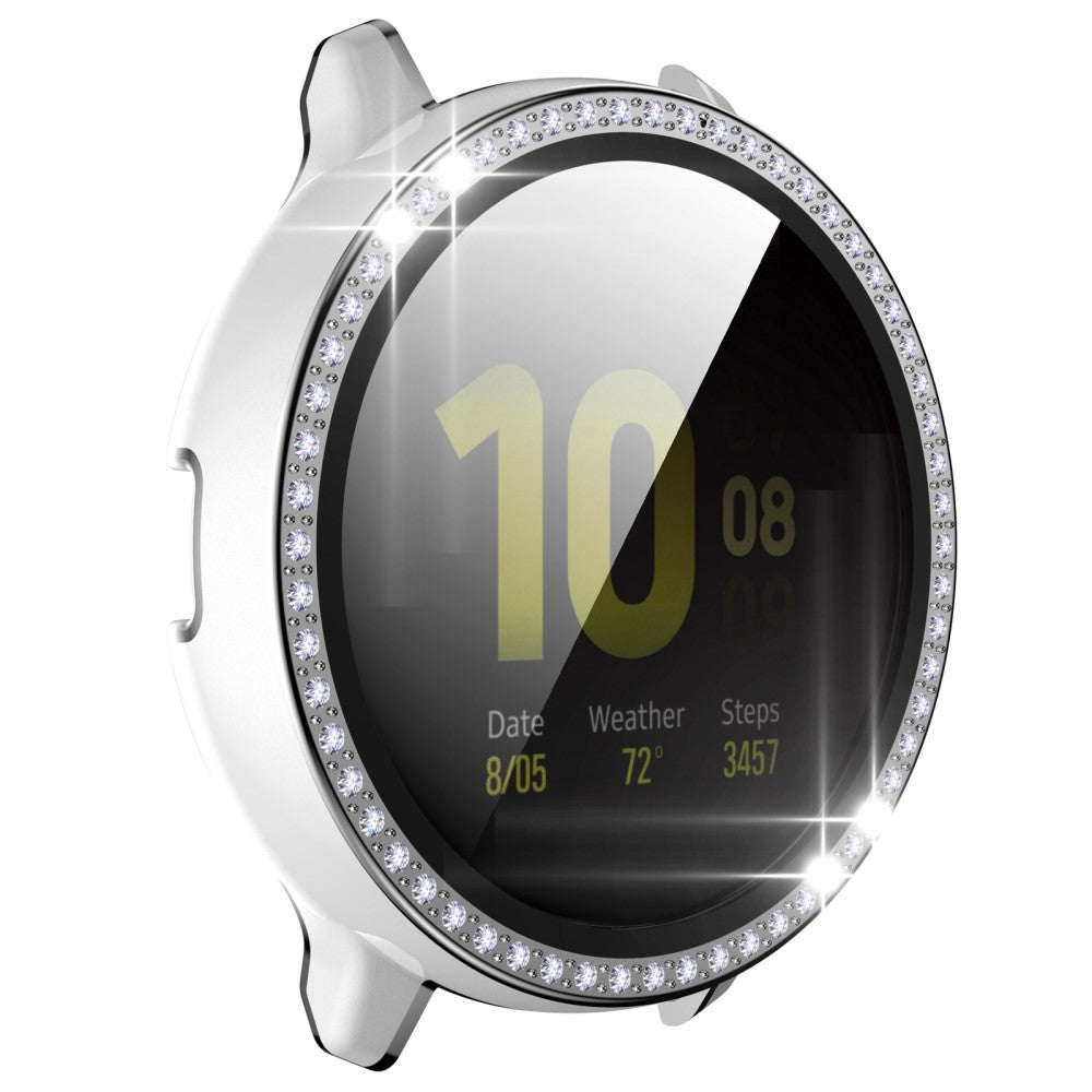 Fed Cover med Skærmbeskytter i Plastik, Rhinsten og Hærdet Glas passer til Samsung Galaxy Watch Active 2 - 44mm