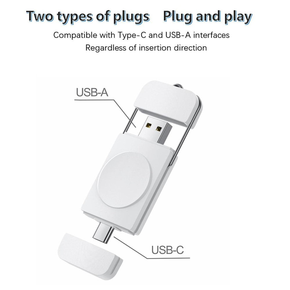 Plastik Trådløs Magnetisk USB Type-C Ladestation passer til Samsung Smartwatch